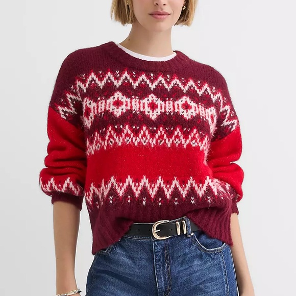 LOFT Sweaters - LOFT Vibrant Fair Isle Wool Blend Sweater